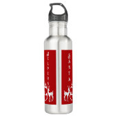 Niedlicher Nordischer Weihnachtsbaum Edelstahlflasche (Rückseite)