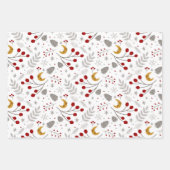 Niedlicher nordischer Weihnachtsbaum Igel Geschenkpapier Set (Vorderseite 3)