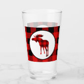 Niedlicher Nördlicher Elchbüffel kariert Glas (Vorderseite)