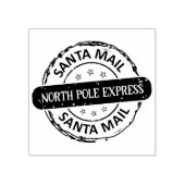 Niedlicher Nordpol Express Santa Mail Gummistempel (Prägung)