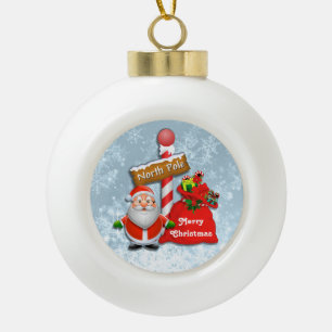 Niedlicher Nordpol Santa Ball Ornament