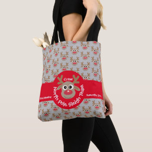 Niedlicher Nordpol Schlittelmannschaft Crew Rentie Tasche