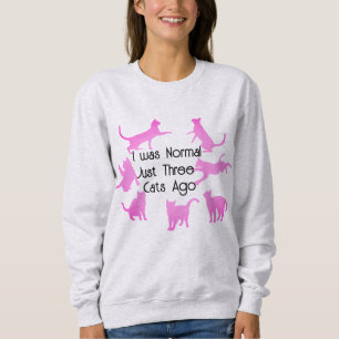 Niedlicher "Normal drei Katzen vor go" Funny Cat S Sweatshirt