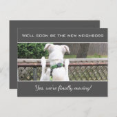 Niedlicher Nosey Welpe Hund Spionage auf Nachbarn Ankündigungspostkarte (Vorne/Hinten)