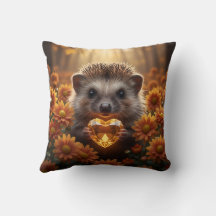 Niedlicher November-Igel mit Topas-Herz
