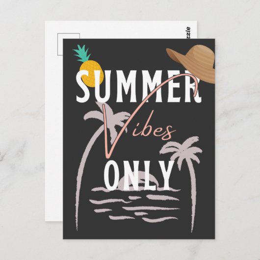 Niedlicher Nur Strand Postkarte (Vorne/Hinten)