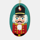Niedlicher Nussknacker des Babys erstes Weihnachts Keramik Ornament (Links)