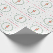 Niedlicher Nussknacker Geschenkpapier (Ecke)