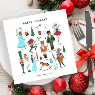 Niedlicher Nussknacker Weihnachten Serviette