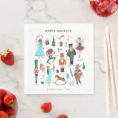 Niedlicher Nussknacker Weihnachten Serviette (Beispiel)