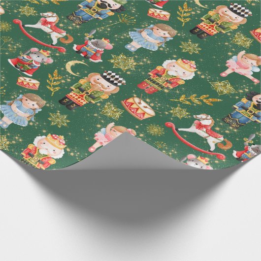 Niedlicher Nutcracker Ballet Doller Wra Geschenkpapier (Ecke)