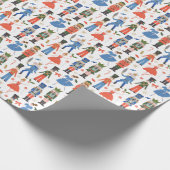 Niedlicher Nutcracker Ballet Muster Weihnachten Geschenkpapier (Ecke)
