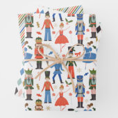 Niedlicher Nutcracker Ballet Muster Weihnachten Geschenkpapier Set (Beispiel)
