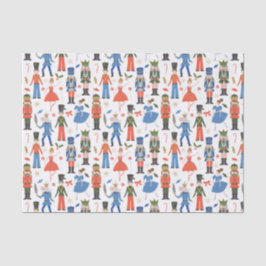 Niedlicher Nutcracker Ballet Muster Weihnachten Seidenpapier
