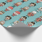 Niedlicher Nutcracker Cartoon Weihnachten Geschenkpapier (Ecke)