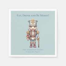 Niedlicher Nutcracker essen Drink sei frohe Weihna