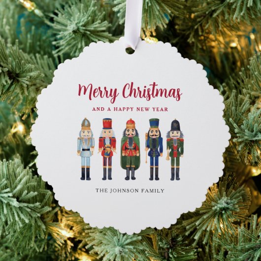 Niedlicher Nutcracker Frohe Weihnachten Ornament Karte (Insitu (Baum))