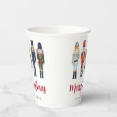 Niedlicher Nutcracker Frohe Weihnachten Pappbecher (Links)