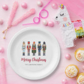 Niedlicher Nutcracker Frohe Weihnachten Pappteller (Party)