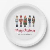 Niedlicher Nutcracker Frohe Weihnachten Pappteller (Vorderseite)