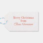 Niedlicher Nutcracker Personalisiert Weihnachten Geschenkanhänger (Rückseite Horizontal)