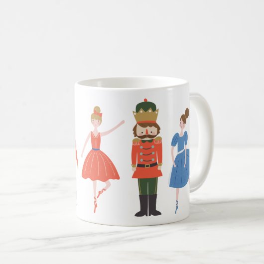 Niedlicher Nutcracker Personalisiert Weihnachten Kaffeetasse (VorderseiteRechts)