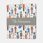 Niedlicher Nutcracker Personalisiert Weihnachten Keramikornament (Links)