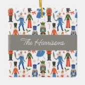 Niedlicher Nutcracker Personalisiert Weihnachten Keramikornament (Vorderseite)