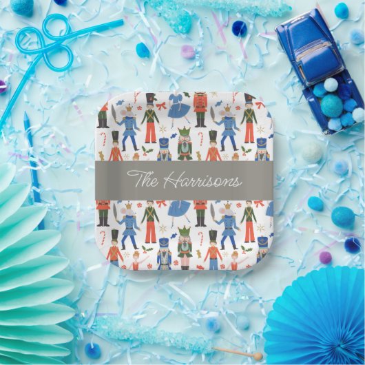 Niedlicher Nutcracker Personalisiert Weihnachten Pappteller (Party)