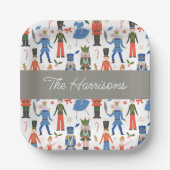 Niedlicher Nutcracker Personalisiert Weihnachten Pappteller (Vorderseite)