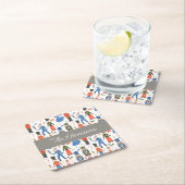 Niedlicher Nutcracker Personalisiert Weihnachten Rechteckiger Pappuntersetzer (Vor Ort)