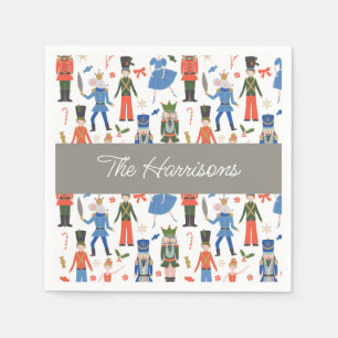 Niedlicher Nutcracker Personalisiert Weihnachten Serviette
