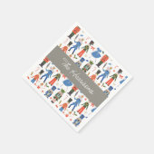 Niedlicher Nutcracker Personalisiert Weihnachten Serviette (Ecke)