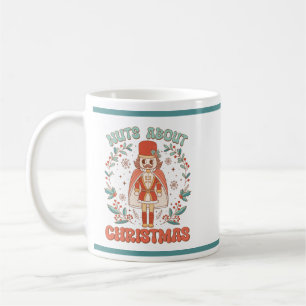 Niedlicher Nutcracker Snowflake Blätter Weihnachte Kaffeetasse