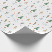 Niedlicher Nutcracker-Soldat Happy Holidays Geschenkpapier (Ecke)