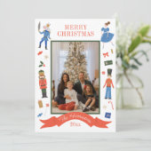 Niedlicher Nutcracker Vertikales Foto Weihnachten (Stehend Vorderseite)