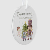 Niedlicher Nutcracker Weihnachts-Custom-Foto Ornament (Vorderseite)