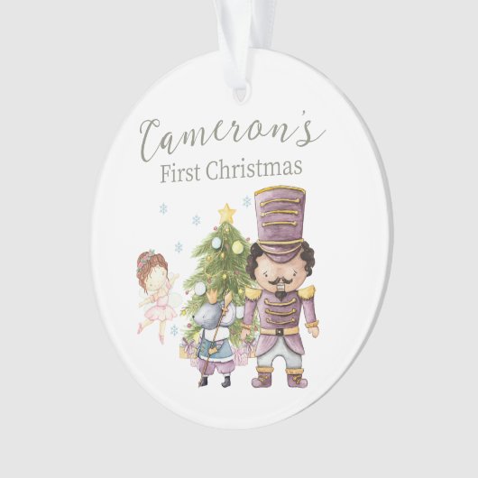 Niedlicher Nutcracker Weihnachts-Custom-Foto Ornament (Vorderseite)