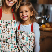 Niedlicher Nutcracker Weihnachtsfeiertag Muster Schürze