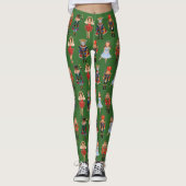 Niedlicher Nutcracker Weihnachtsfeiertag Party Leggings (Vorderseite)