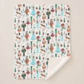 Niedlicher Nutcracker Weihnachtsfest Sherpa Blanka Sherpadecke (Vorderseite)
