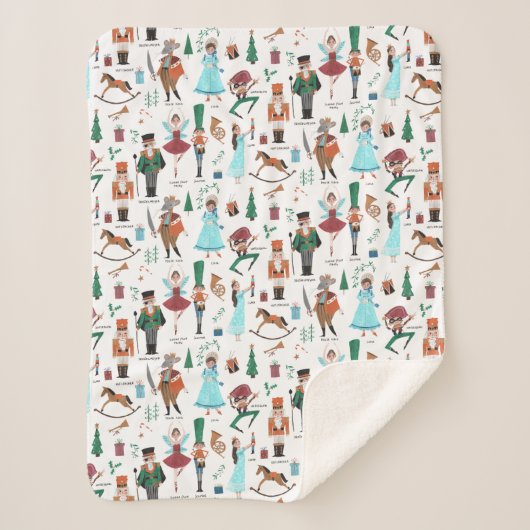 Niedlicher Nutcracker Weihnachtsfest Sherpa Blanka Sherpadecke (Vorderseite)