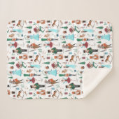 Niedlicher Nutcracker Weihnachtsfest Sherpa Blanka Sherpadecke (Vorderseite (Horizontal))