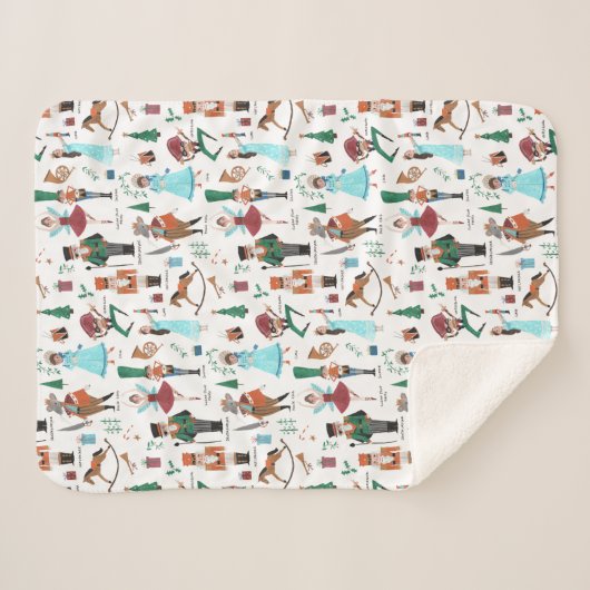Niedlicher Nutcracker Weihnachtsfest Sherpa Blanka Sherpadecke (Vorderseite (Horizontal))
