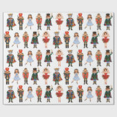 Niedlicher Nutcracker Winterurlaub Weihnachten Par Geschenkpapier (Flach)