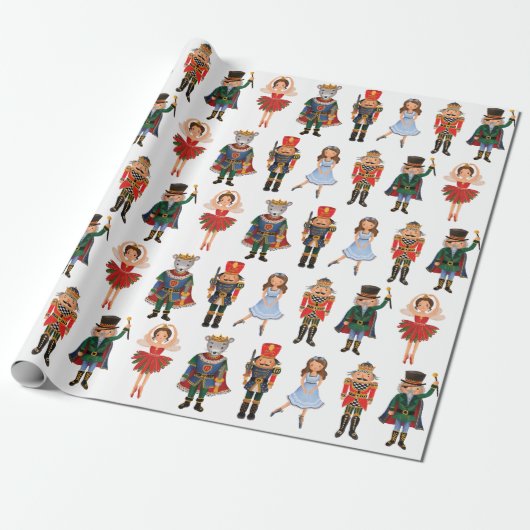 Niedlicher Nutcracker Winterurlaub Weihnachten Par Geschenkpapier (Ungerollt)