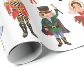 Niedlicher Nutcracker Winterurlaub Weihnachten Par Geschenkpapier (Rolleneckpunkt)