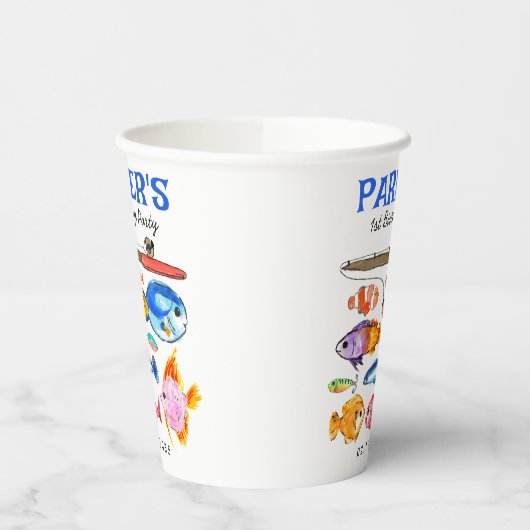 Niedlicher O-Fish-al-Reel Spaß Gone Fish Angeln Ge Pappbecher (Links)