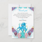 Niedlicher Ocean Octopus Farbenfrohe Babyfade Dank Dankeskarte (Vorderseite)