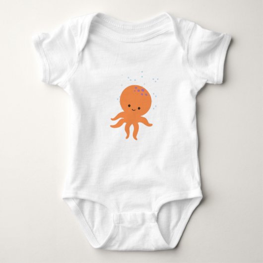 Niedlicher Octopus-Cartoon Baby Strampler (Vorderseite)